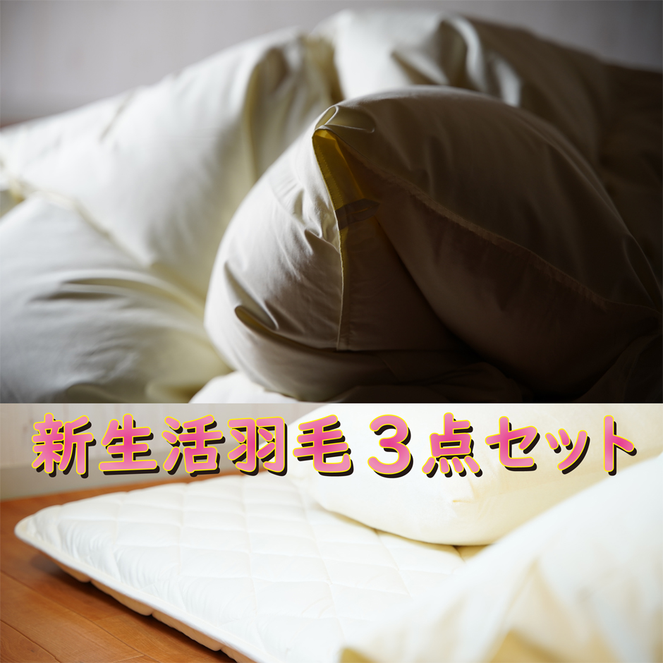 新生活羽毛布団3点セット
