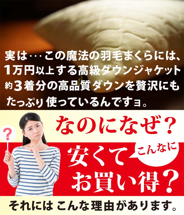 手作り羽毛工房いい寝の羽毛枕の安さの秘密