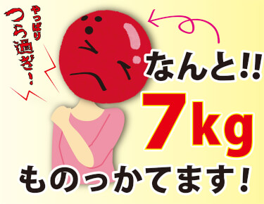人の頭は約7キロもの重さがあります。