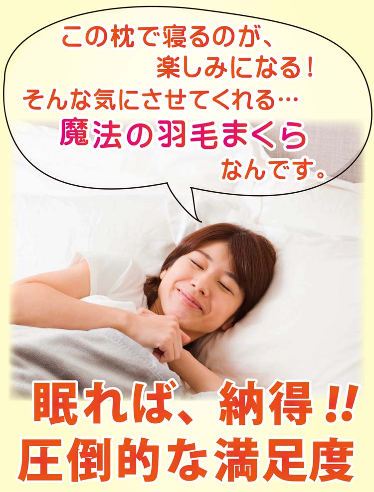 眠れば納得、圧倒的な満足度