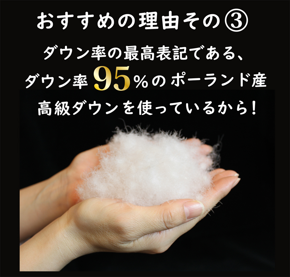 ポーランド産グースダウン95％の羽毛ふとん