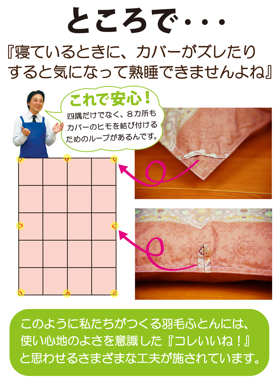 カバー掛けの為のループも8ヶ所あります。