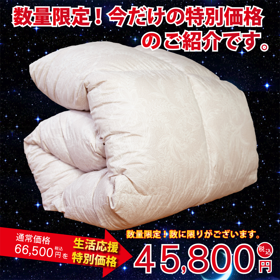 数量限定 羽毛掛け布団